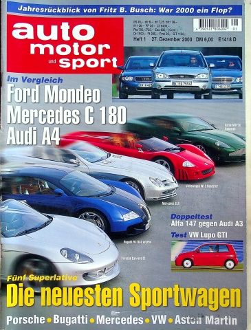 Deckblatt Auto Motor und Sport (01/2000)
